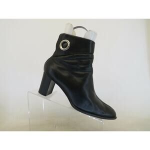 Naturalizer Womens Black Leather Zip Ankle Fashion Boots Bootie Size 9 M